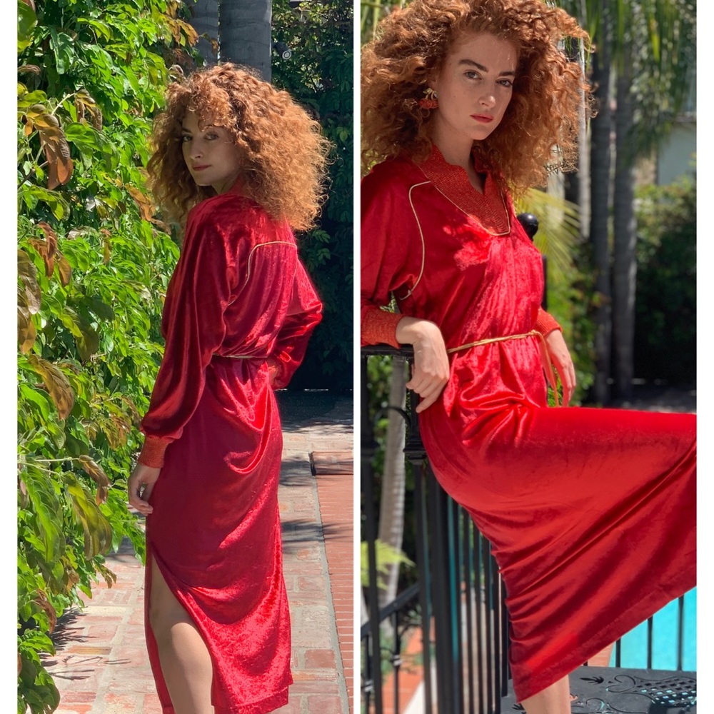 Vintage Oscar de la renta maxi dress lounge dress